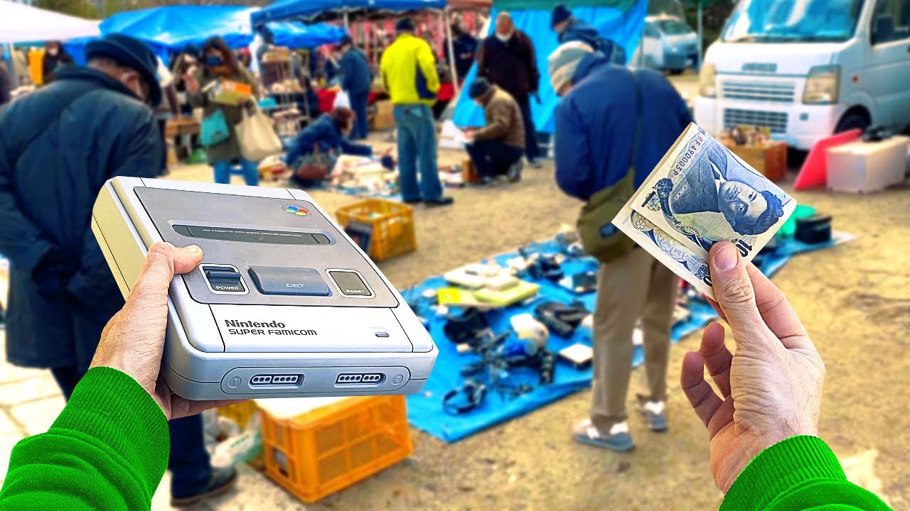 Fui al MERCADO de PULGAS más GRANDE de JAPÓN a BUSCAR VIDEOJUEGOS | Tianguis