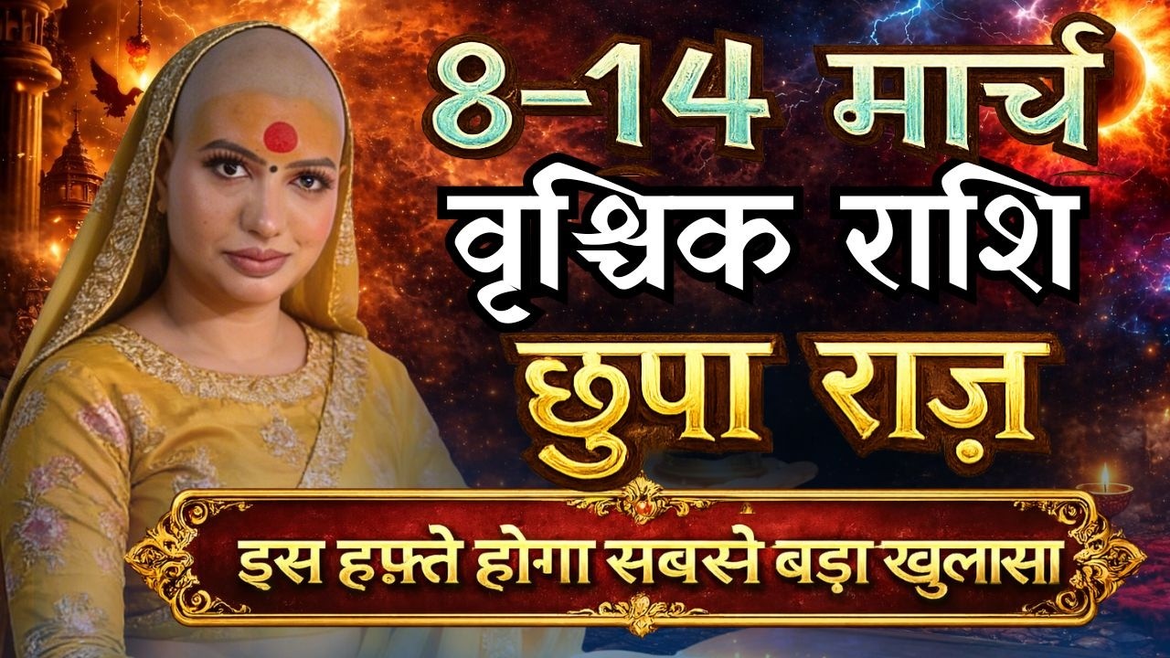 वृश्चिक 8-14 मार्च  राशिफल 2026 | मार्च राशिफल | वृश्चिक राशिफल | Vrishchik rashifal | March rashi