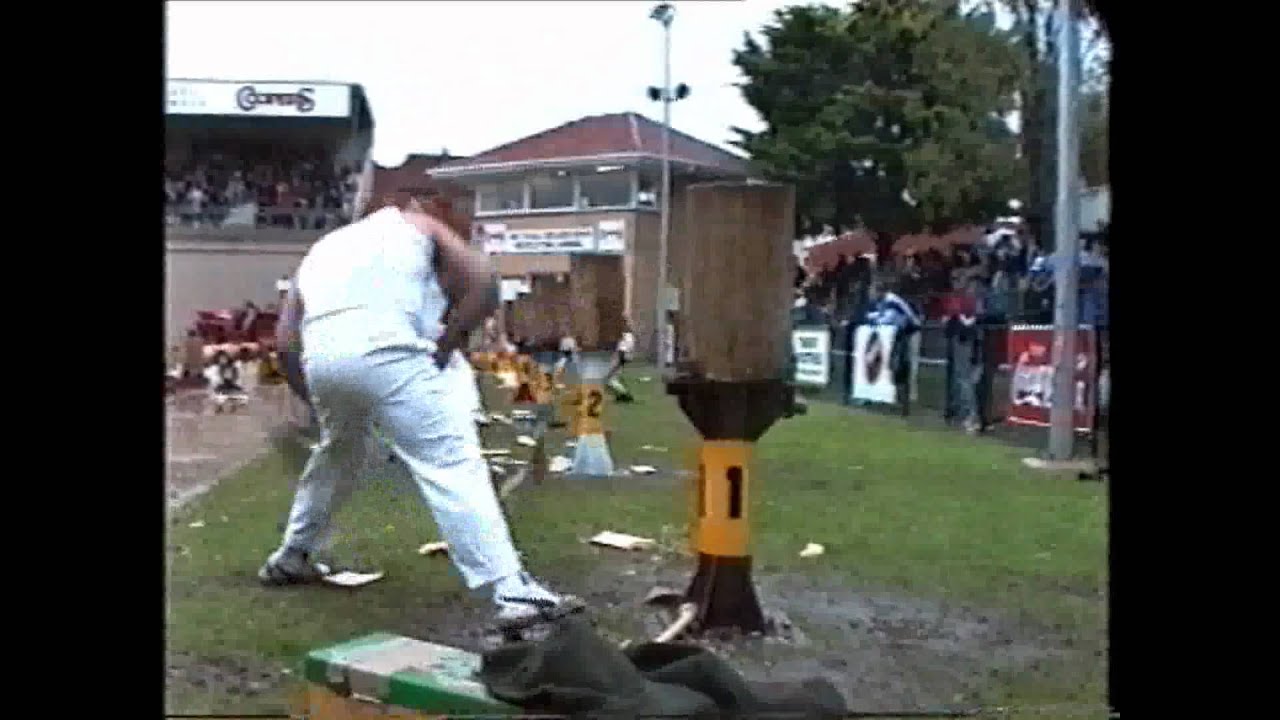 Adelaide show woodchopping 1997 300mm standing block championship