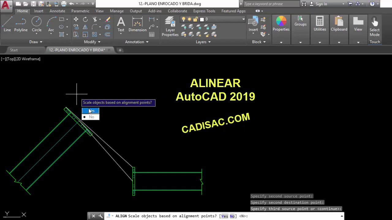 Comando Alinear AutoCAD (ALIGN)