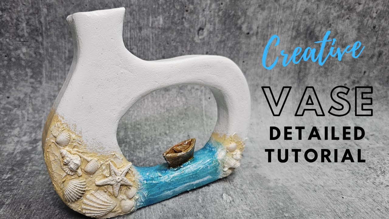 Make this creative vase using cardboard and Plaster of paris
