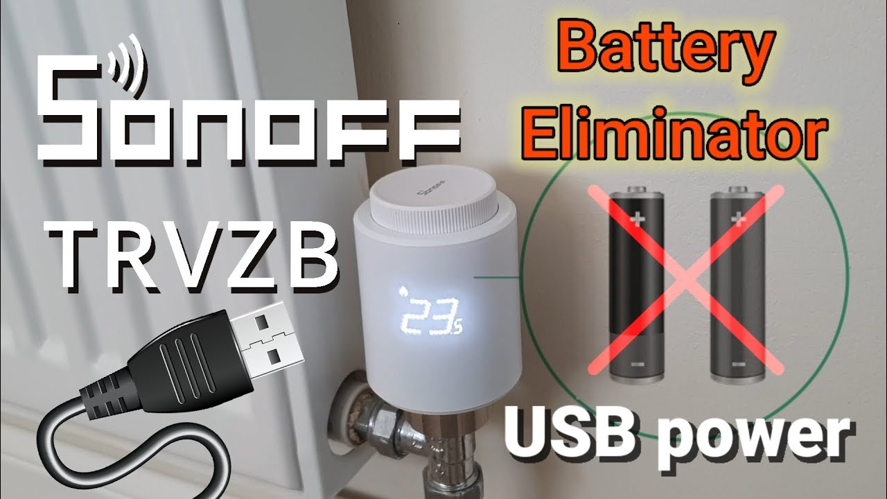 Обзор Sonoff TRVZB + настройка + NO-BATTERY Hack / адаптер для замены батарей