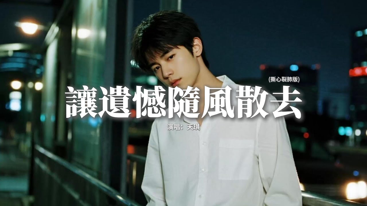 天琪 - 讓遺憾隨風散去 (撕心裂肺版)『在這個最適合擁抱的季節裡我失去了最最最愛的你，只能把牽掛藏心裡把心事藏酒裡卻不敢再說想你。』【動態歌詞MV】