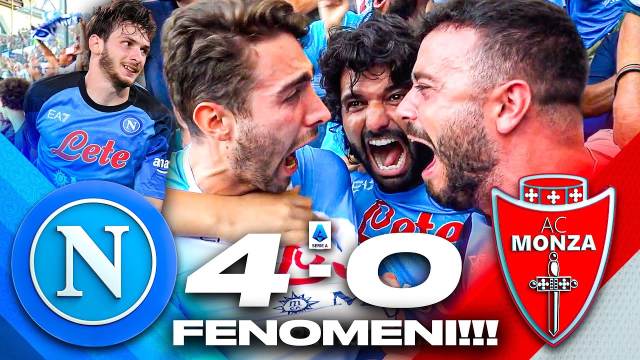 🔥 FENOMENI!!! NAPOLI 4-0 MONZA | LIVE REACTION NAPOLETANI AL MARADONA HD