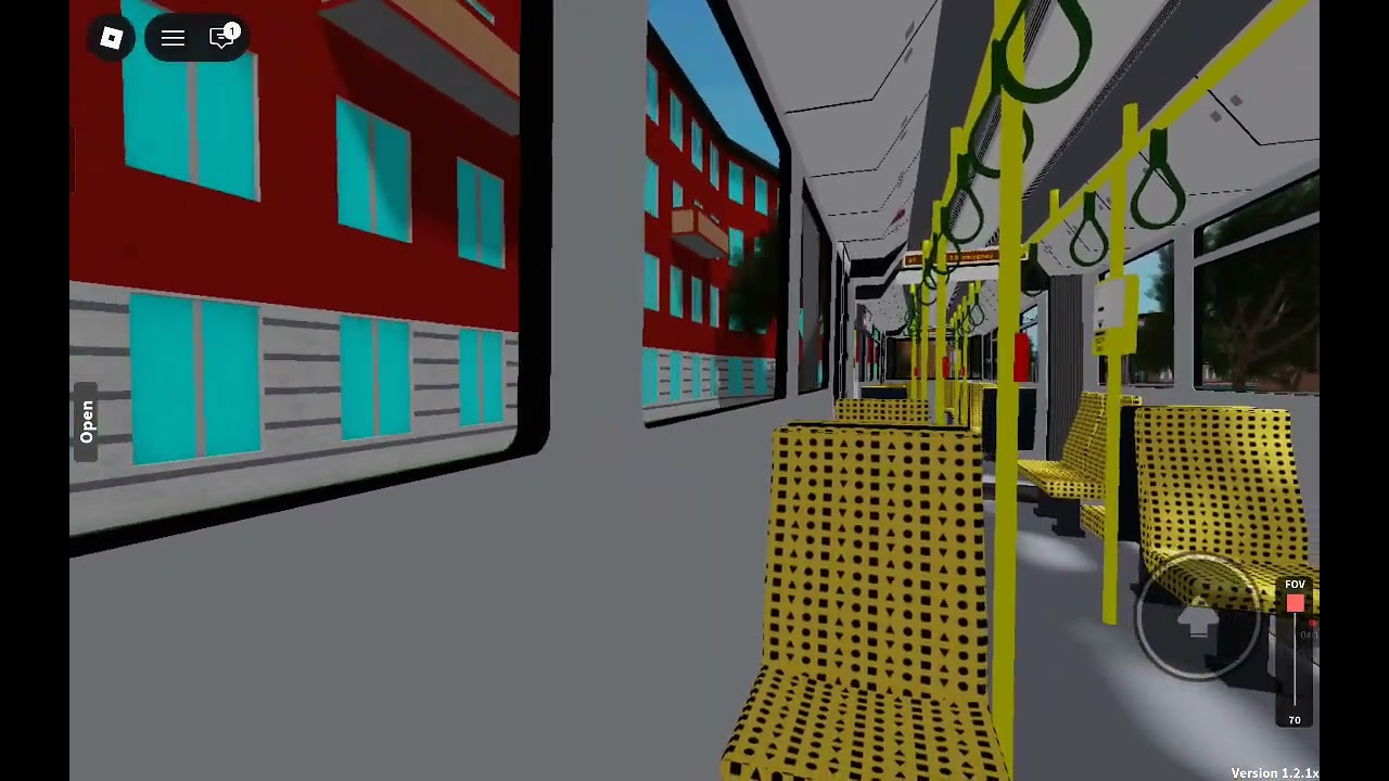 Поездка по маршруту 61 трамвай в роблоксе!