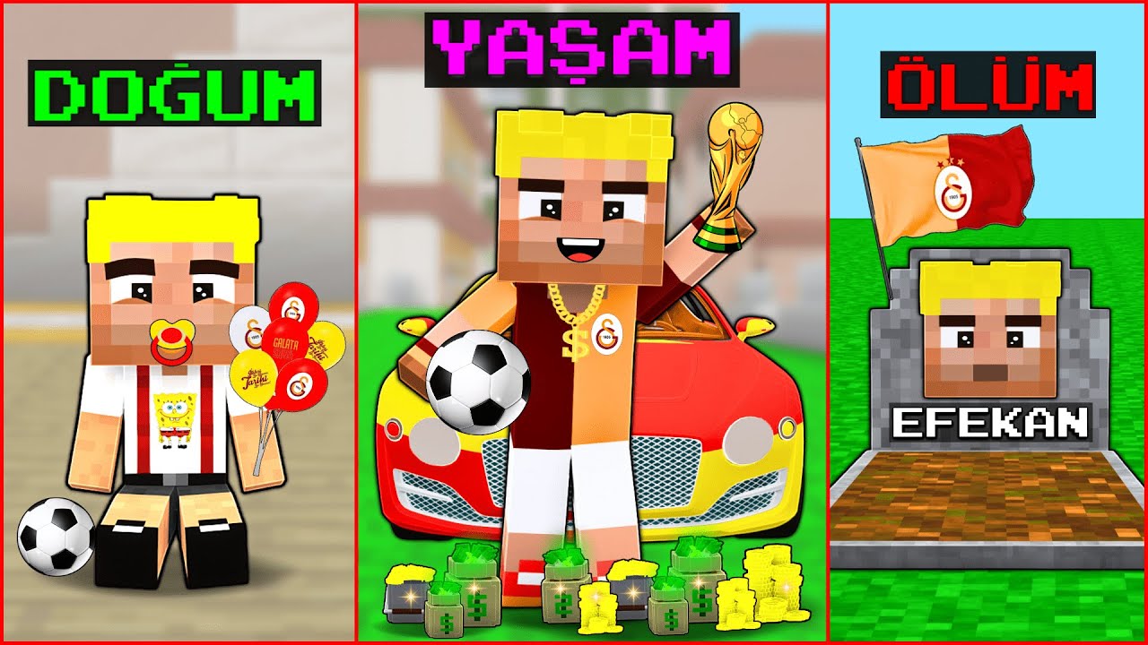 BEBEKLİKTEN FUTBOLCULUĞA EFEKAN'IN HAYATI! 😱 - Minecraft