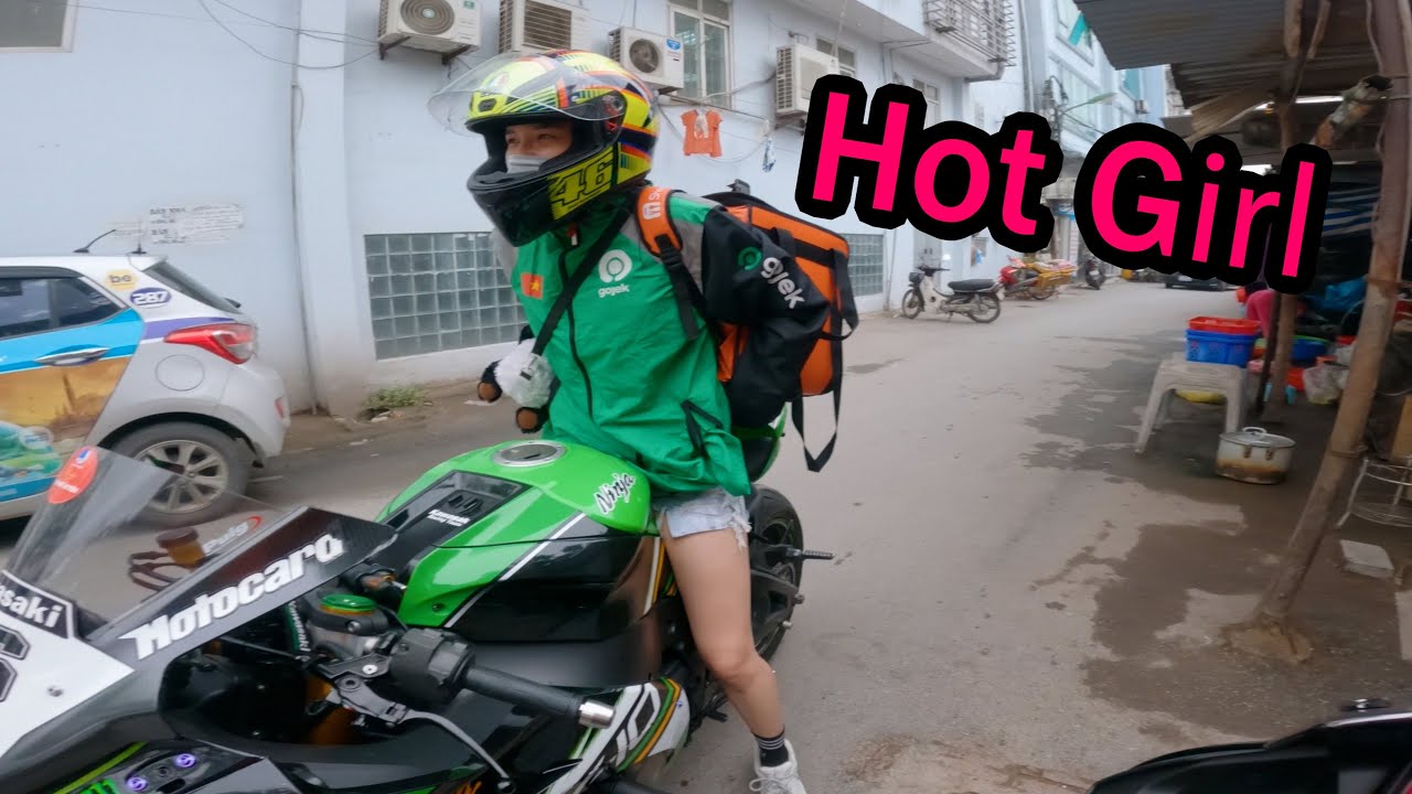 Phản Ứng Của Mọi Người Khi Thấy Hot Girl Chạy PKL ZX10R Chạy Xe Ôm Công Nghệ | ZinVG