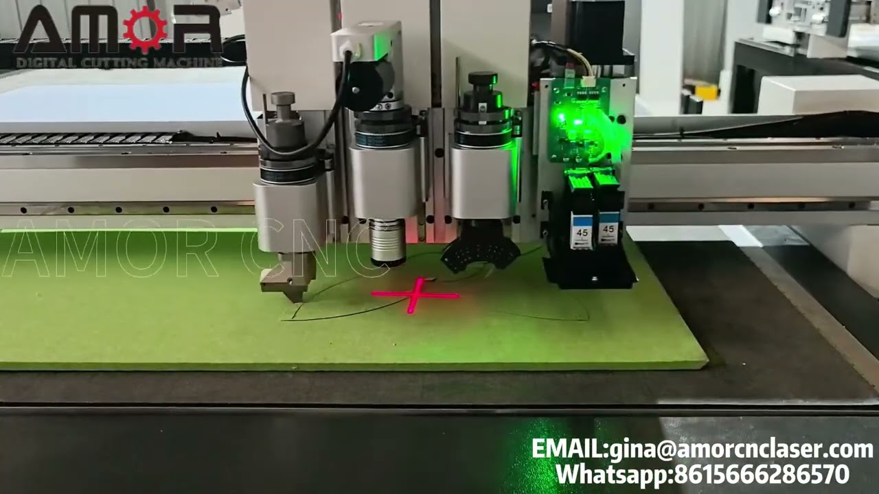 CuttingPolyester Fiber Acoustic Panel with Pneumatic Oscillation Cutting Machine | CNC