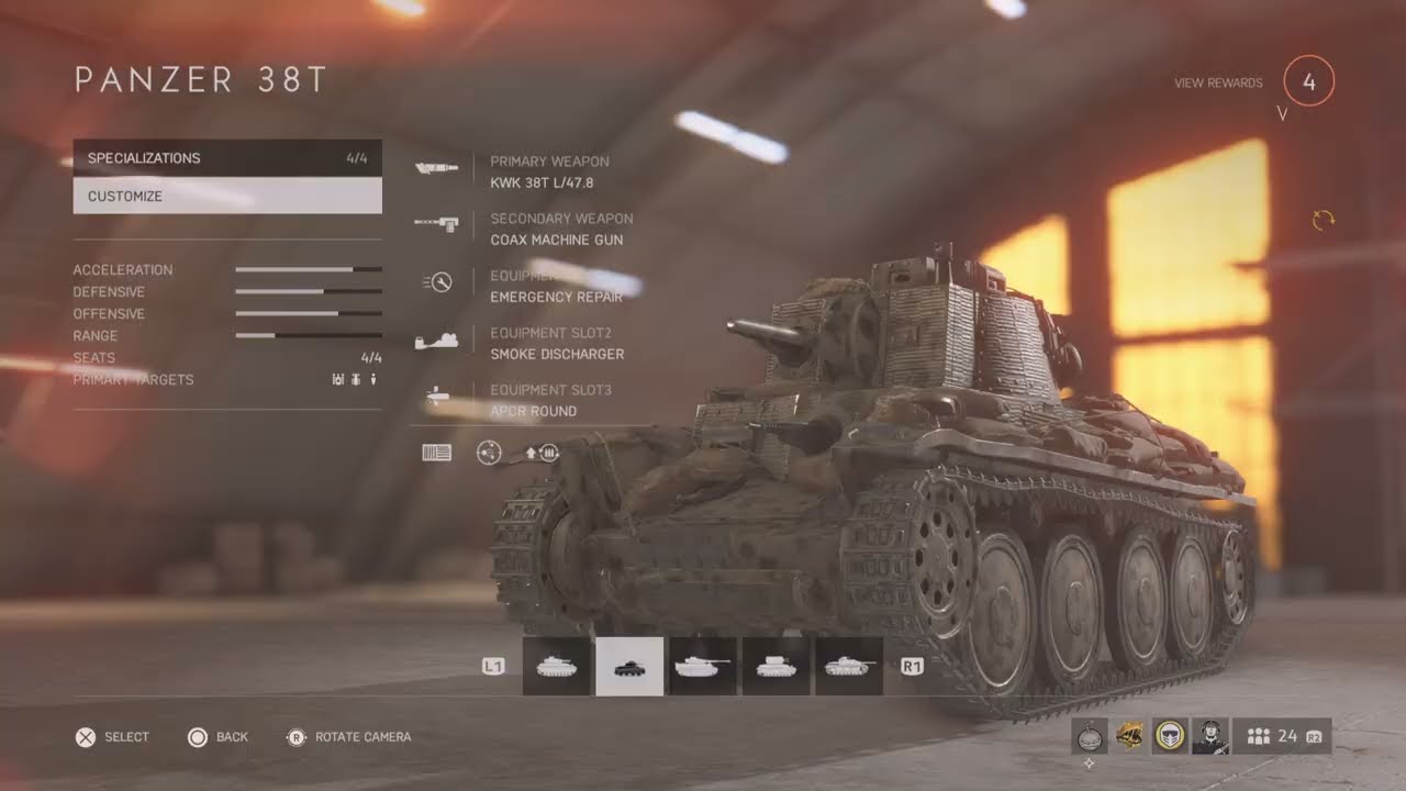 Battlefield 5 Flawless Panzer 38T Killstreak 81-0 K/D