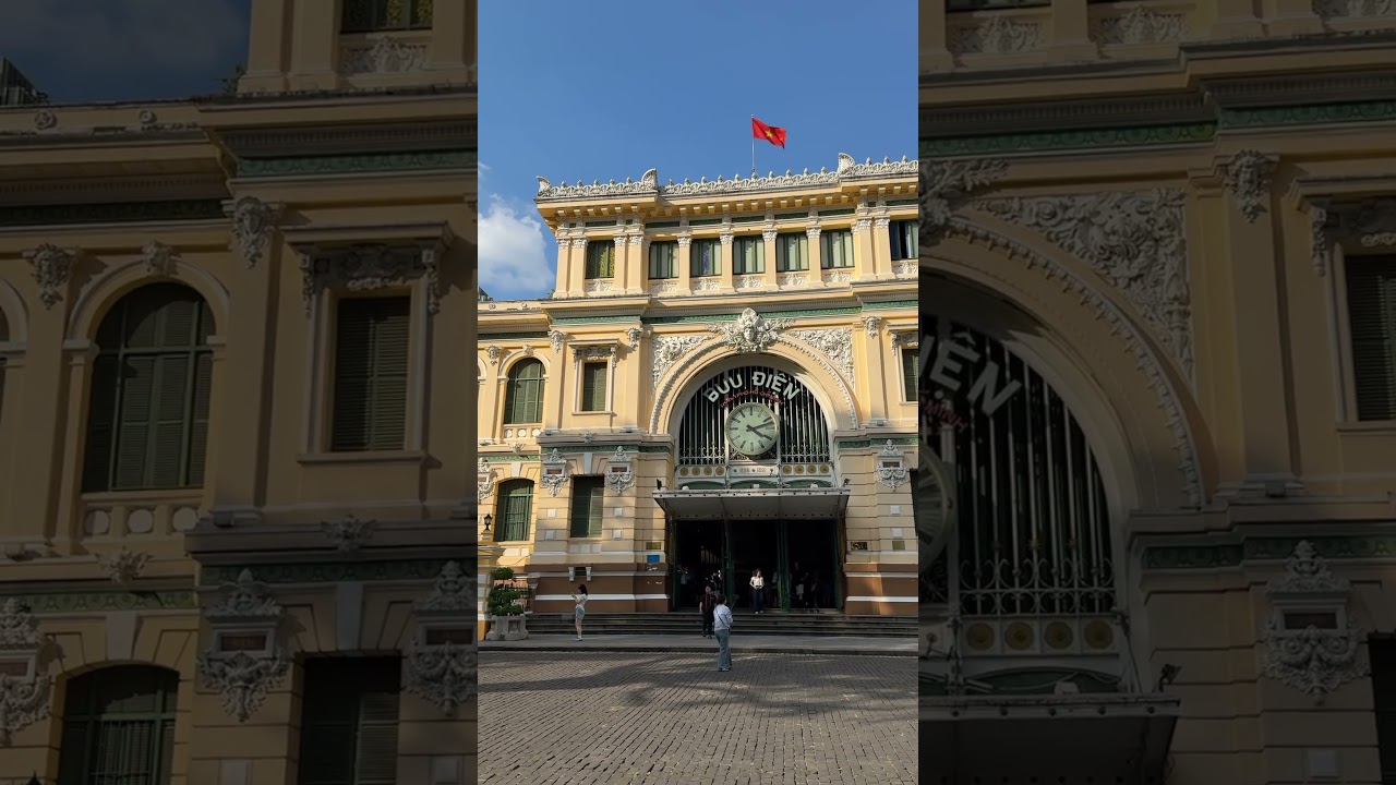 Saigon Central Post Office in Golden Hour