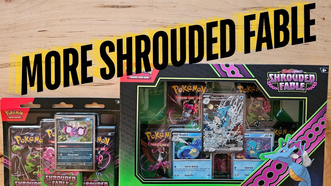Shrouded Fable Opening! Great Pulls This Time! #shroudedfable #pokemoncards #kingdra #pecharunt