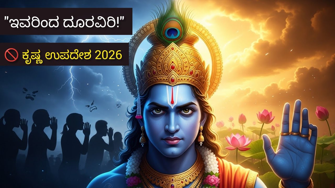 ಎಂತಹ ವ್ಯಕ್ತಿಗಳಿಂದ ದೂರವಿರಬೇಕು? 😱 ಶ್ರೀಕೃಷ್ಣನ ಗಂಭೀರ ಎಚ್ಚರಿಕೆ! | Krishna Life Advice