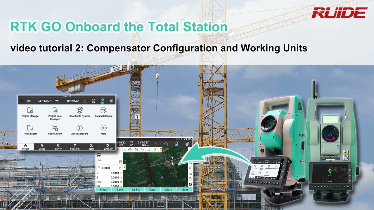 Unit & Compensator Setting of RTK-GO2026, RUIDE, Professional Survey Equipment Manufacturer
