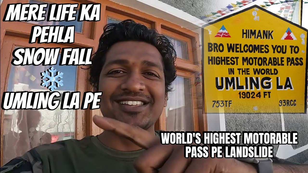 UMLING LA ME SNOWFALL AUR KHATARNAK ADVENTURE | HANLE TO UMLING LA VIA NERBULE PASS AND PHOTILA PASS