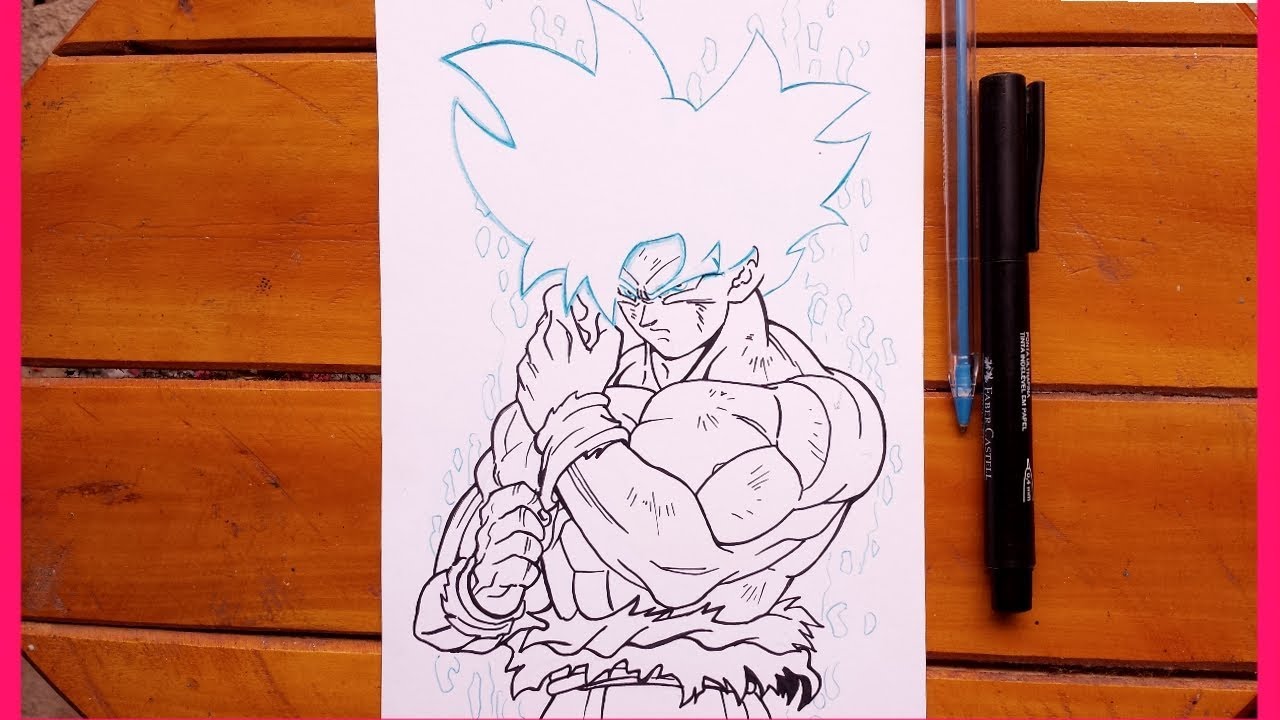 Como Desenhar o goku ultra instinto superior Dominado, How to Draw goku ultra instinct
