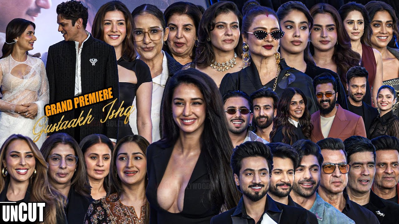 UNCUT - Gustaakh Ishq Grand Movie Premiere | Rekha, Mr Faisu, Disha Patani, Janhvi, Kajol, Ayesha