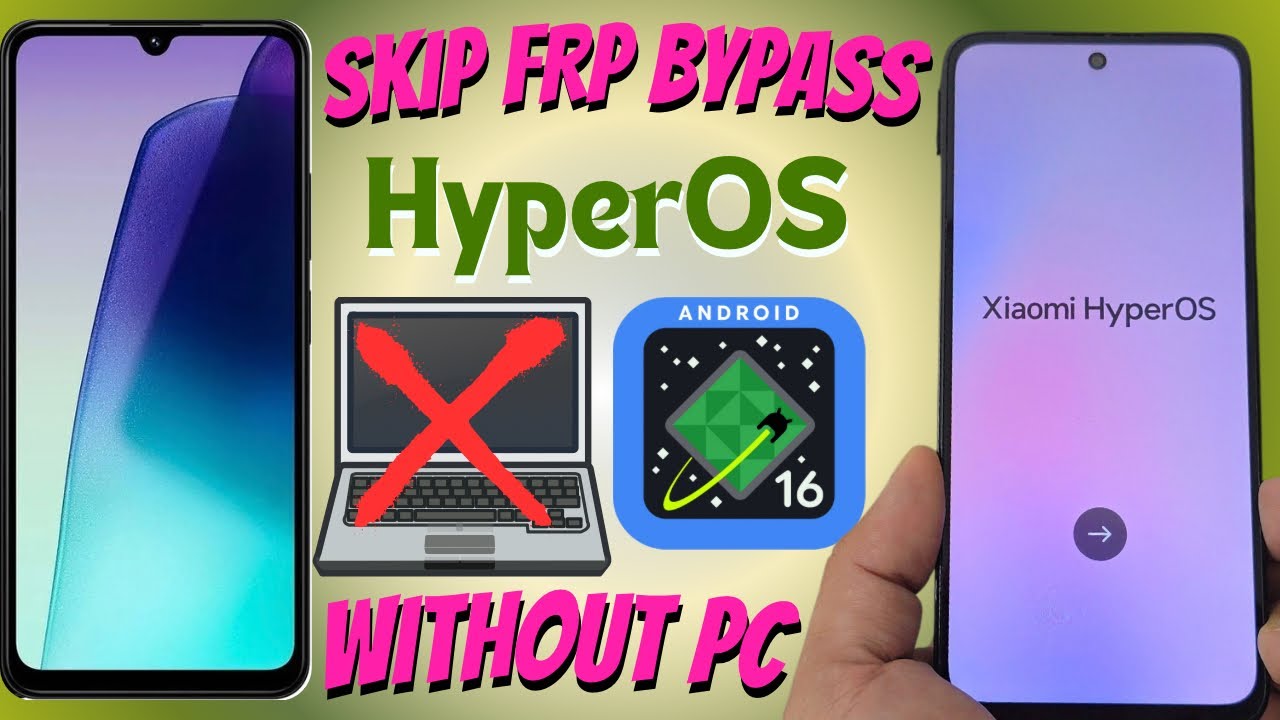 НОВЫЙ МЕТОД БЕЗ ПК Xiaomi redmi note HyperOS Frp bypass, (ANDROID 16-15-14)