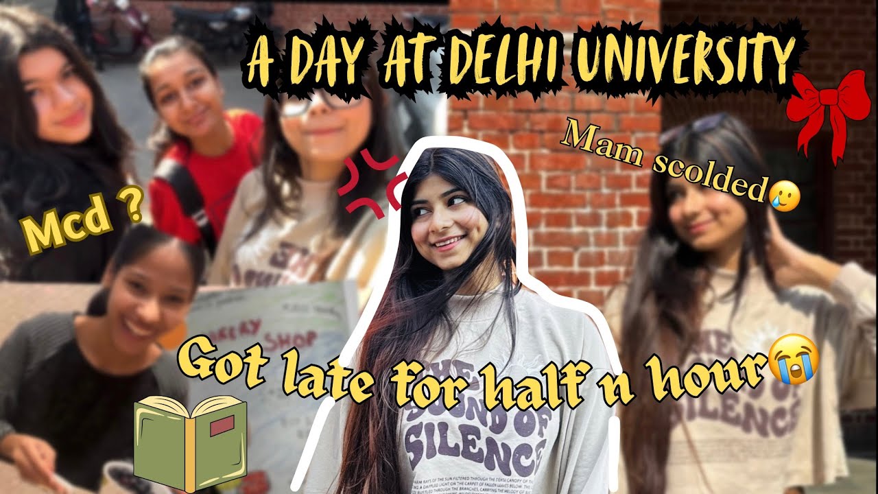 A Day in my life at Delhi University🤍📚|| late hogye yar😭🍔|| Khushi Jaiswal || College vlog🎀
