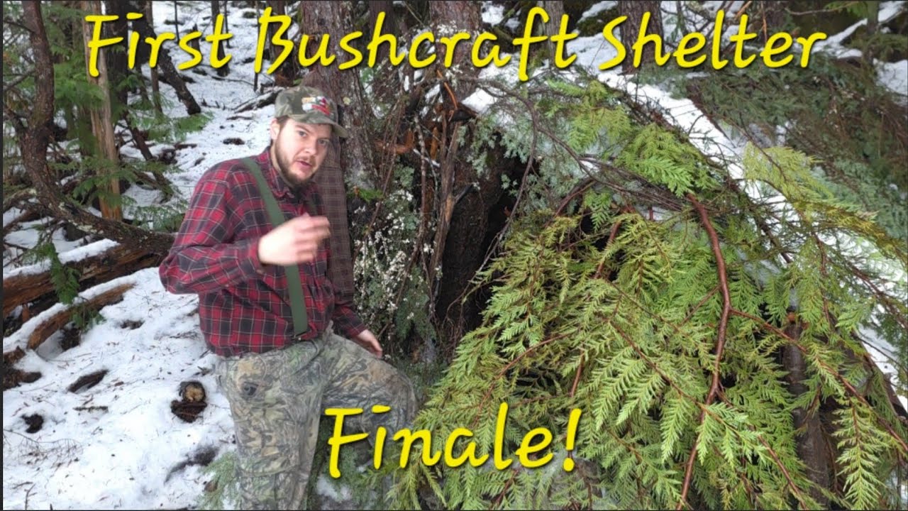 My First Bushcraft Shelter: FINALE!