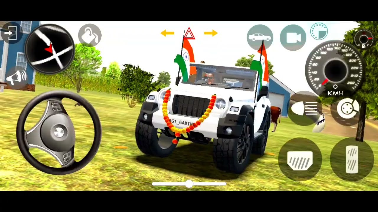 Modified Mahindra Thar👿 Games:Indian white Thar (Gadi Wala Games) Car GameAndroid Game _#2025 