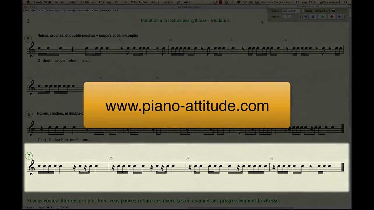 Apprendre le solfège - rythme 3b : pratiquer