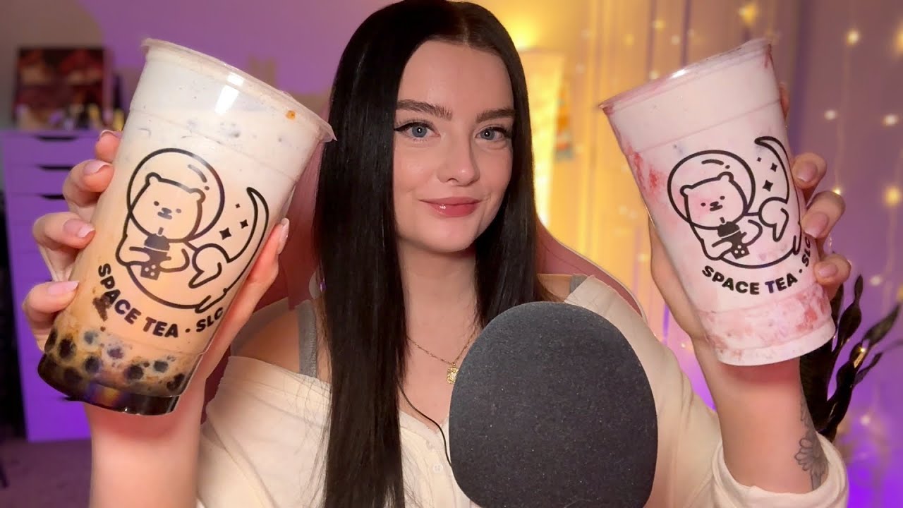 ASMR boba tea mukbang🧋life update (im taking a break)