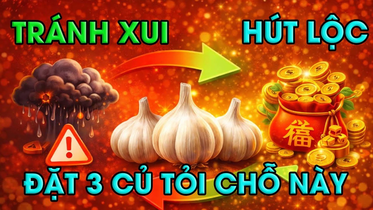 TRƯỚC GIAO THỪA, ĐẶT 3 CỦ TỎI ĐÚNG CHỖ NÀY – TRÁNH XUI- HÚT TÀI LỘC, BÌNH AN CẢ NĂM