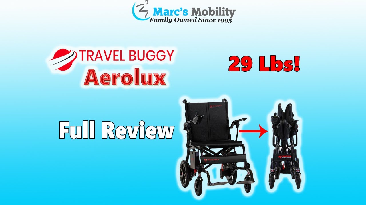 Travel Buggy AeroLux - Lightest Folding Carbon Fiber Powerchair on the Market? Full Review and Demo