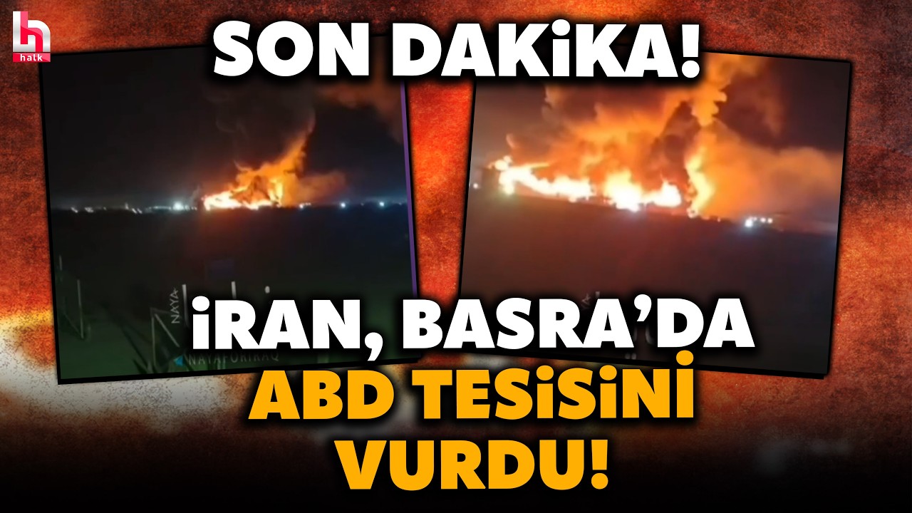 İRAN BASRA'DA ABD'Yİ VURDU! Tesis alevler altında kaldı! İşte o görüntüler!