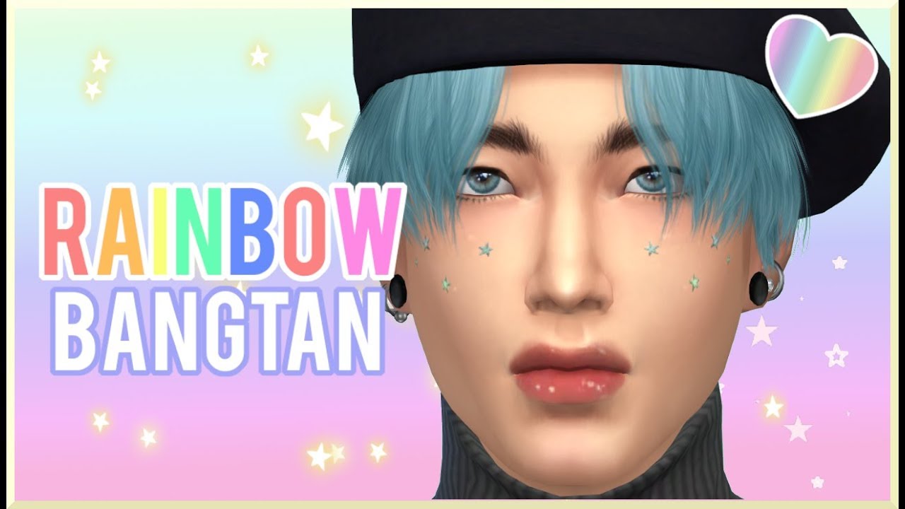 MAKING RAINBOW BANGTAN | SIMS 4 CAS EP1