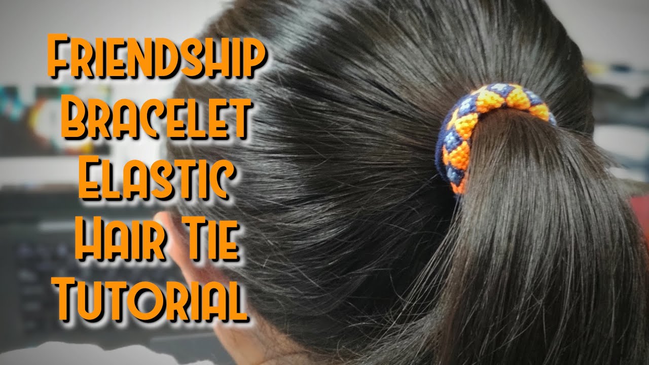 Friendship Bracelet Elastic Hair Tie Tutorial