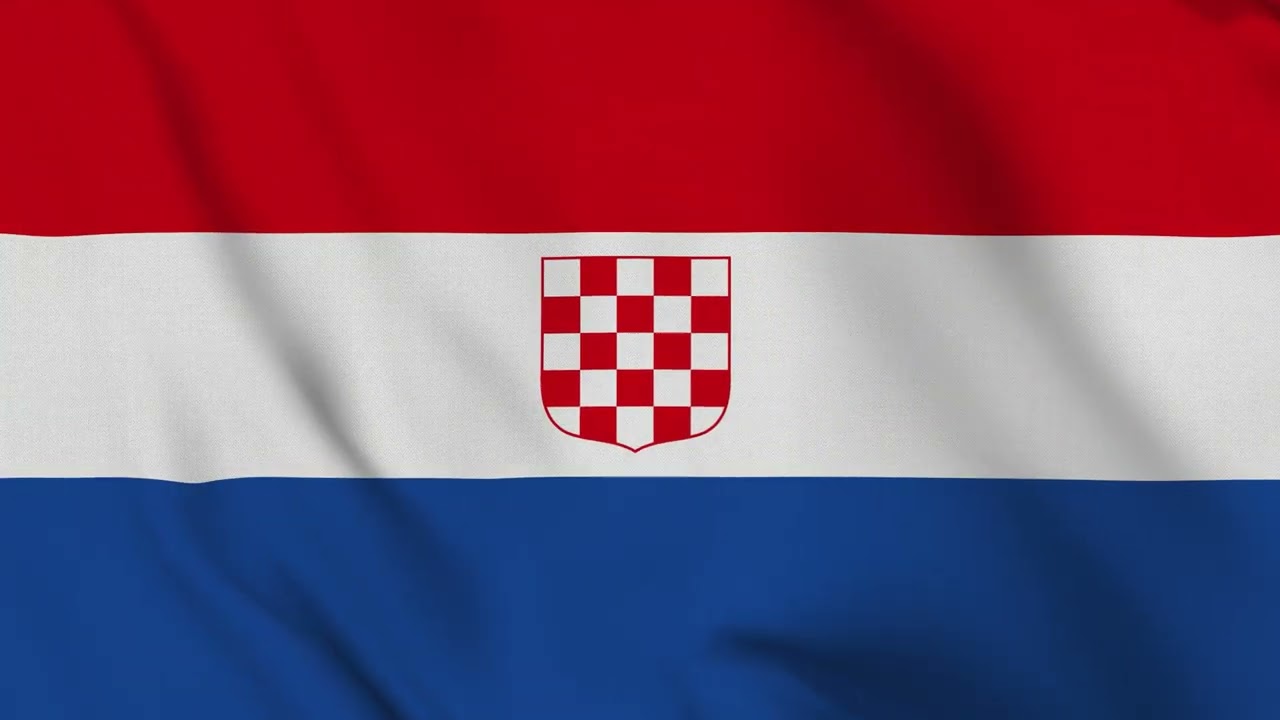 Croatia Flag Waving 4K | True Original Croatian Flag 1990