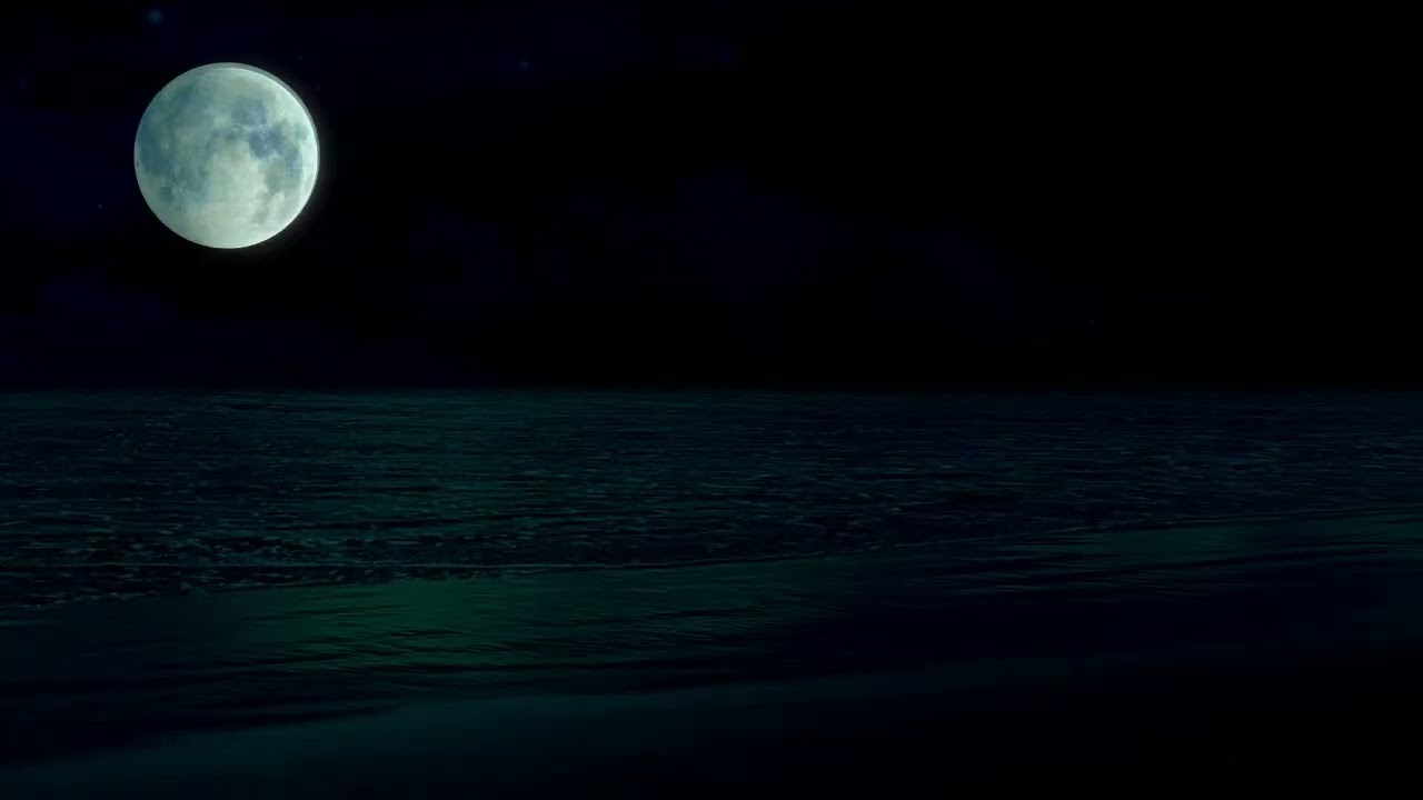 Overwhelmed After a Long Day?🌙 8 Hour Moonlit Ocean Waves for Deep Sleep & Winter Stress Relief