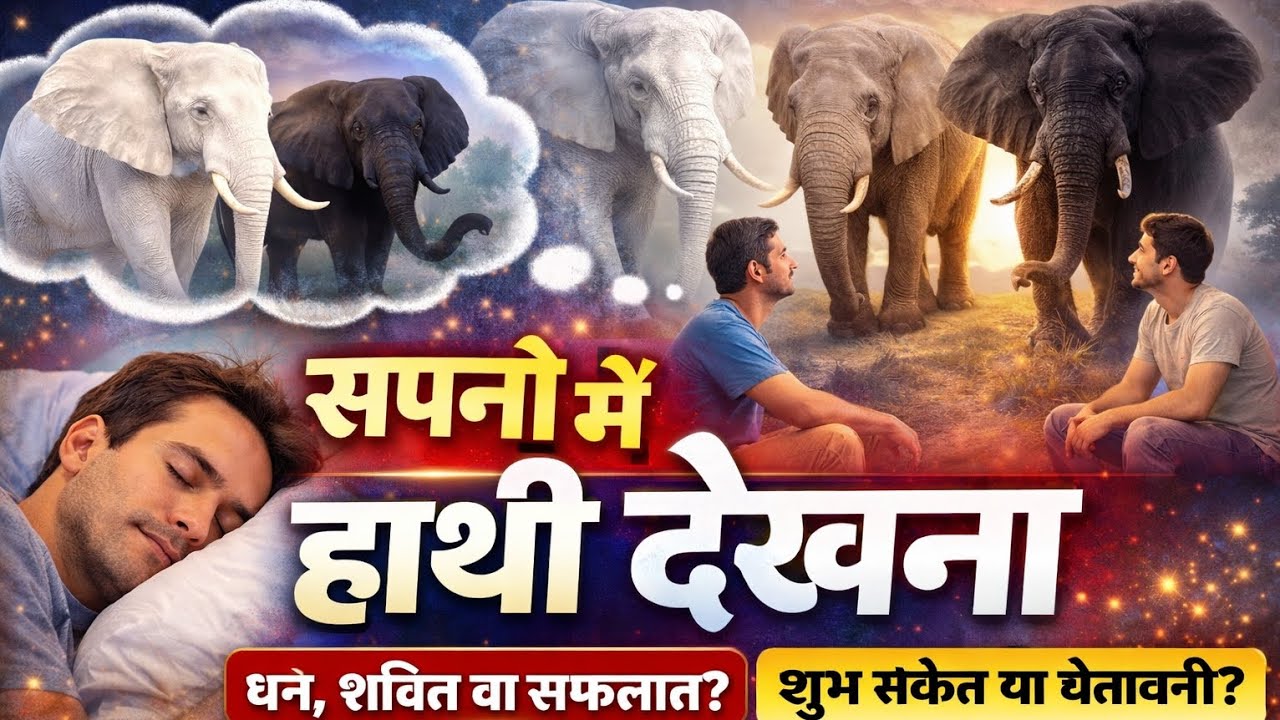 सपनों में हाथी देखना | धन, शक्ति और सफलता का संकेत?  भाग्य बदलेगा या परेशानी आएगी? जानिए पूरा अर्थ