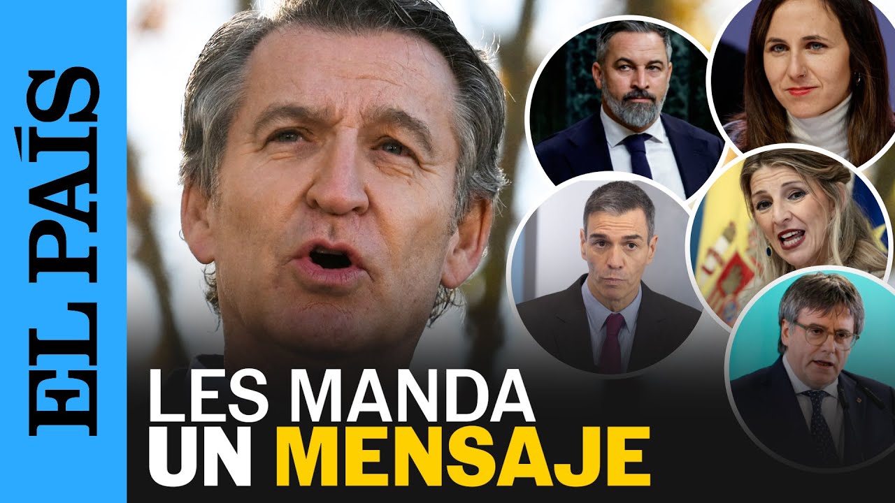 Del PSOE a Vox, pasando por Sumar y Junts: los mensajes de Feijóo en la manifestación contra Sánchez