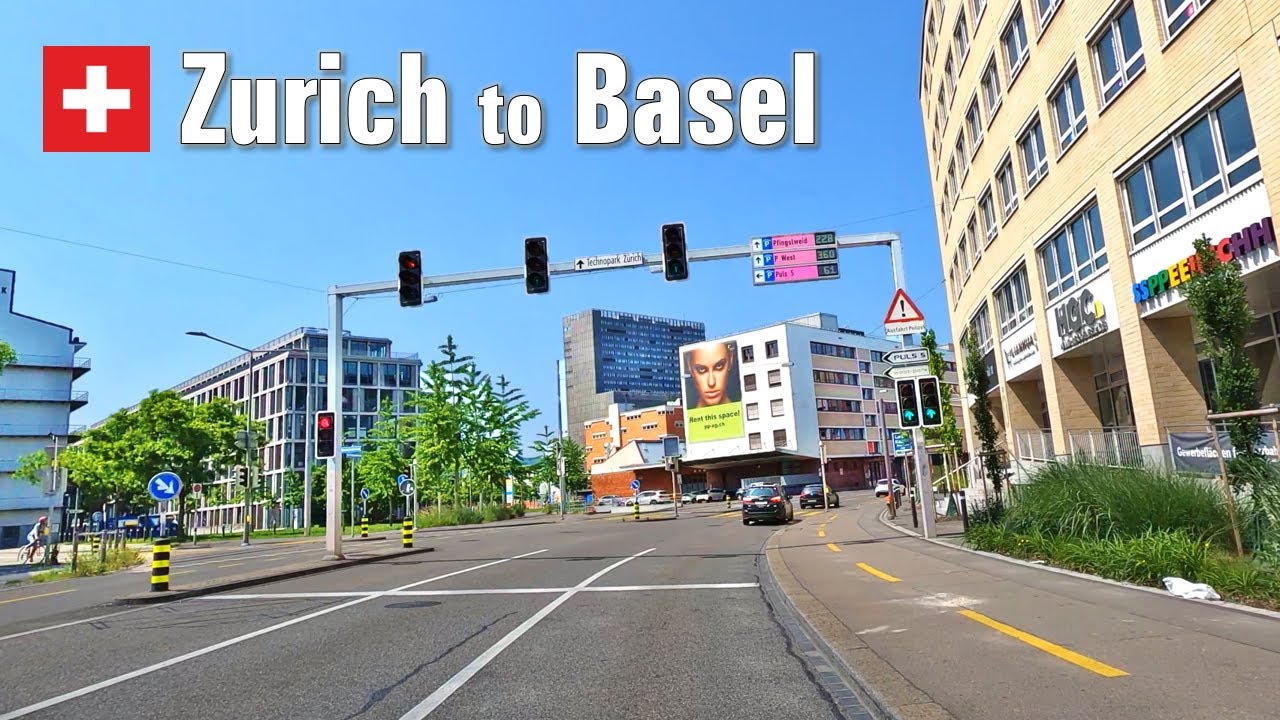 Summer Road Trip ☀️ Zurich to Basel • Driving in Switzerland 🇨🇭 [4K]