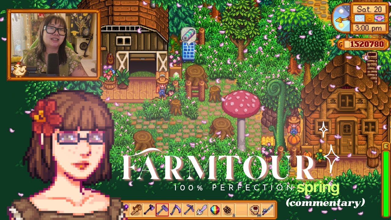 Stardew Valley Forest Farm Tour (100% Perfection, No Mods! with commentary)