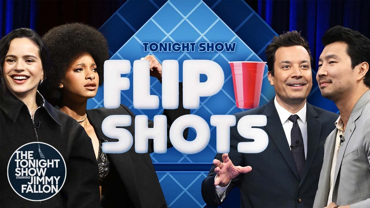 Flip Shots with Rosalía, Simu Liu and WILLOW | The Tonight Show Starring Jimmy Fallon