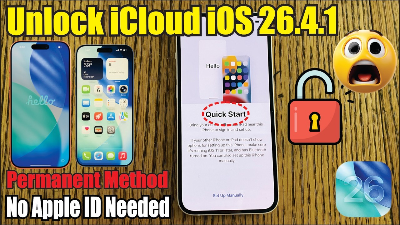 Unlock iCloud iOS 26.4.1 🔓 No Apple ID Needed | Permanent Bypass Method