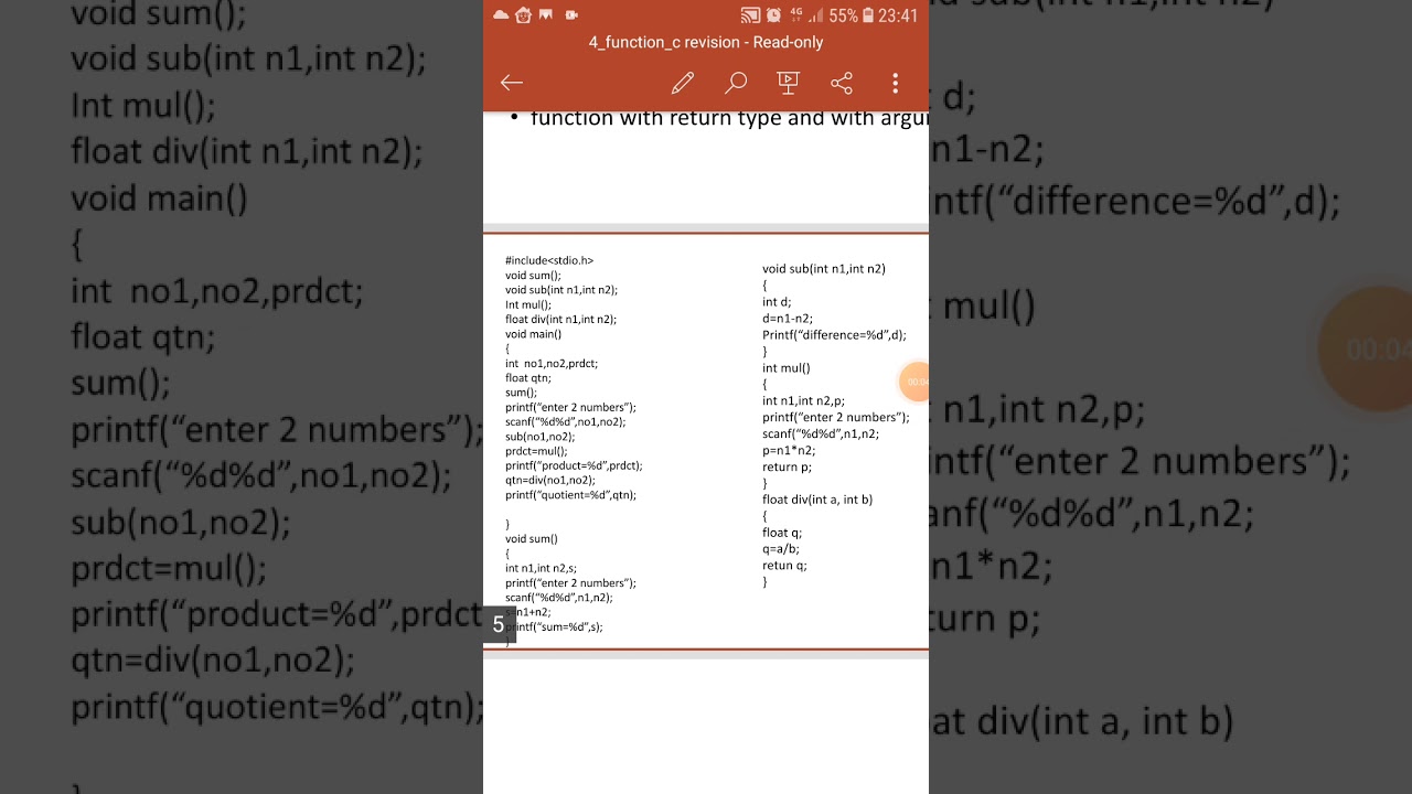 Function with return type and without arguments