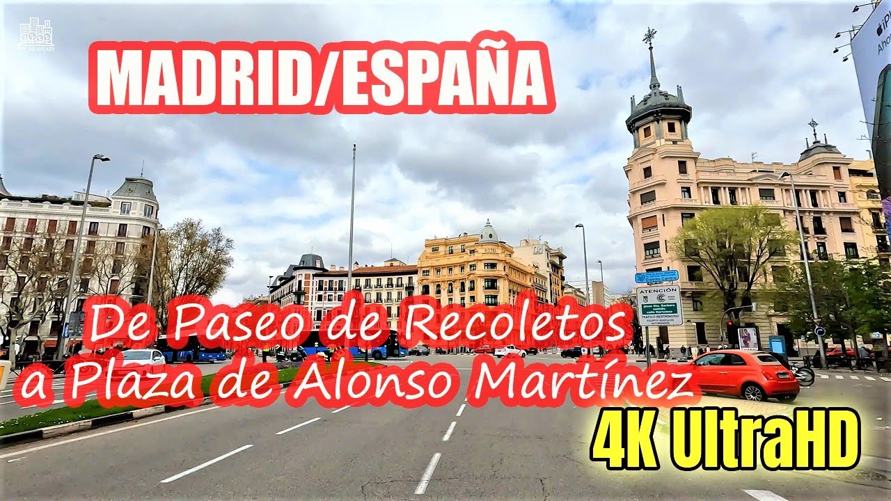[4K] MADRID walking TOUR | De PASEO de RECOLETOS a PLAZA de ALONSO MART&Iacute;NEZ