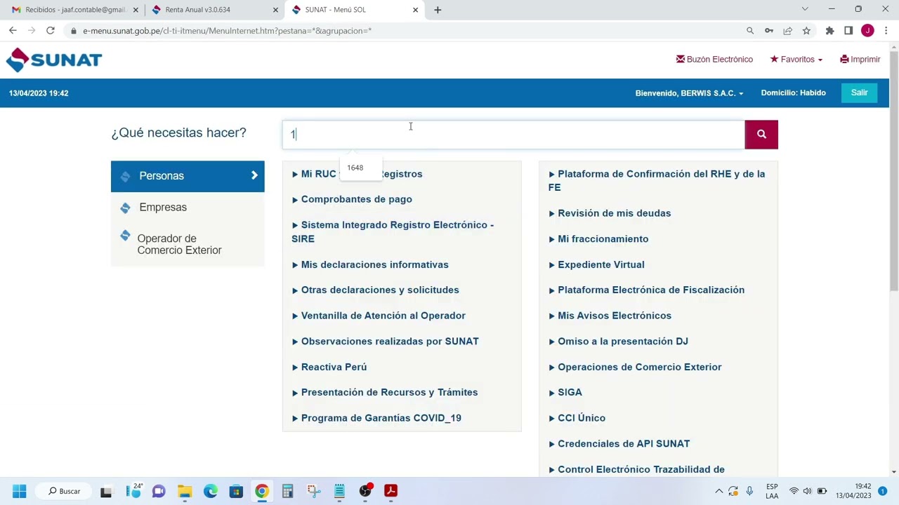 SOLICITUD DE COMPENSACION DE SALDO A FAVOR DE IMPUESTO A LA RENTA - FORMULARIO 1648