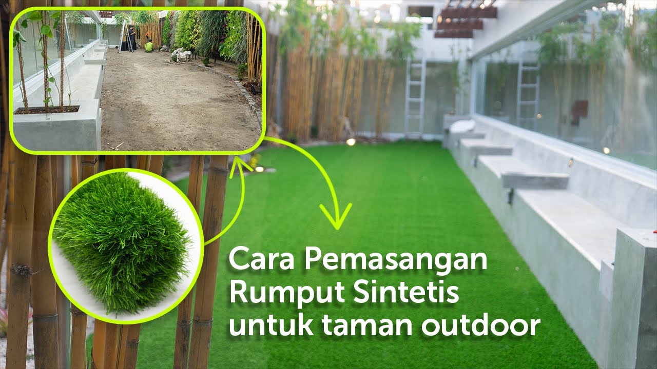 Cara pemasangan Rumput Sintetis Swiss 3cm untuk taman outdoor / Rumput Palsu/ Karpet Rumput