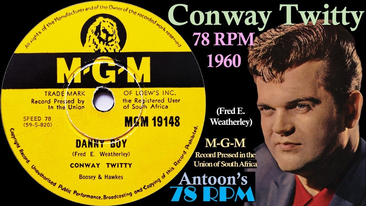 Conway Twitty | Danny Boy | M.G.M 78 rpm | 1960 South Africa