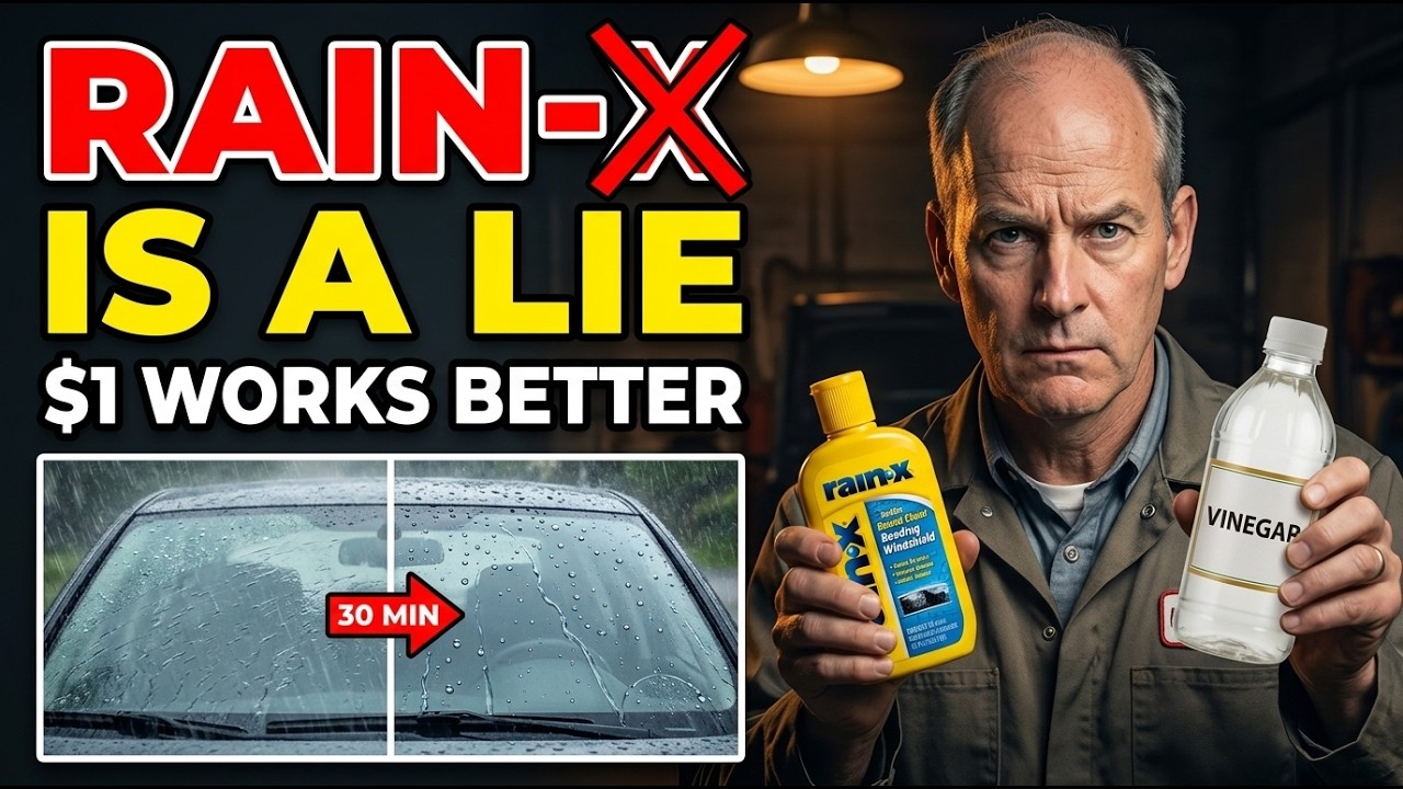 $1 Mix DESTROYS Rain-X's 40 Year Lie FOREVER. Windshield Stays Clear. AUTO INDUSTRY BURIED THIS