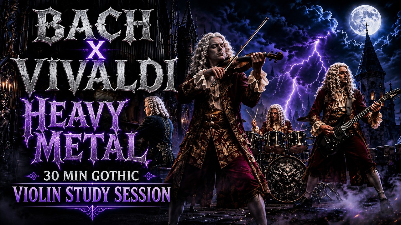Bach x Vivaldi x Heavy Metal | 30 Min Gothic Violin Study Session