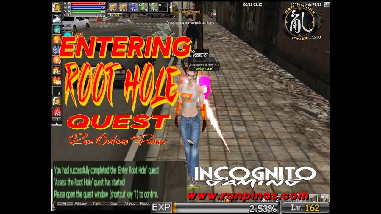 ENTERING ROOT HOLE QUEST | RAN ONLINE PINAS | INCOGNITO GAMING
