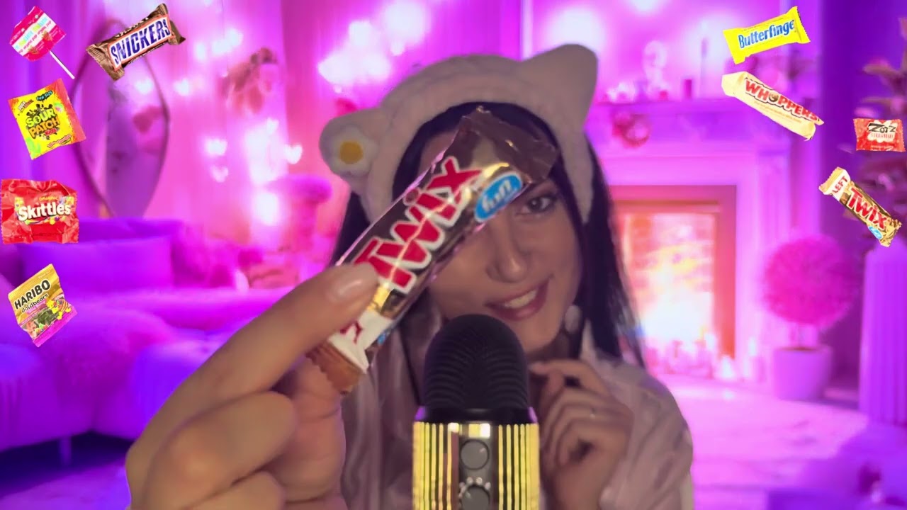 ASMR Candy Mukbang – Trying 15 Chocolates & Candy Eating Sounds