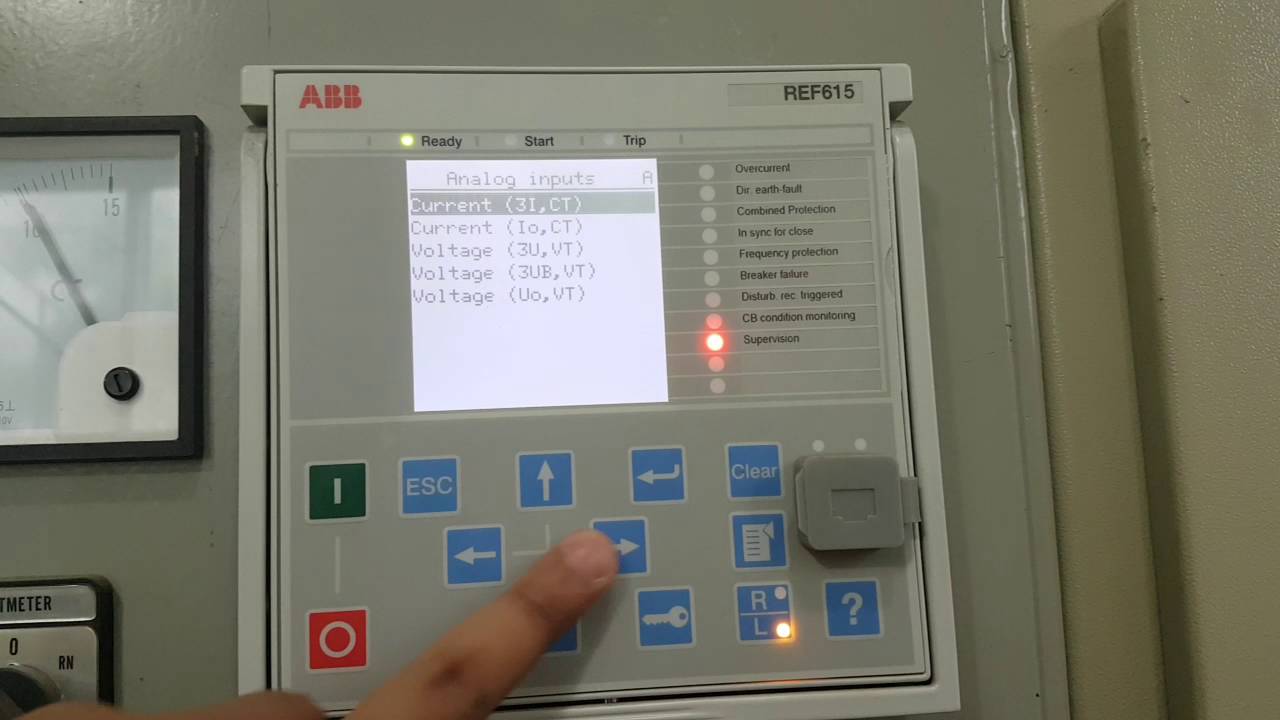 ABB REF615 Relay. Exploring the HMI .