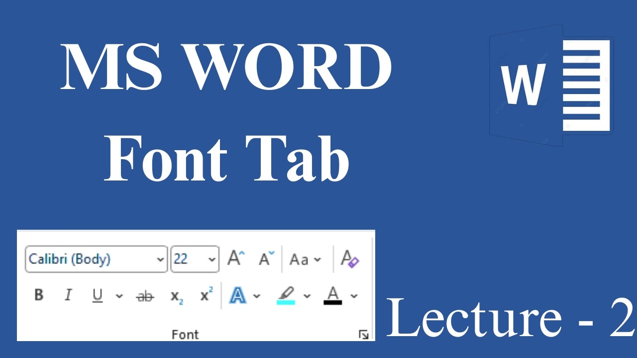 MS Word Font Tab in Hindi | Lecture 2 | MS Word Full Course